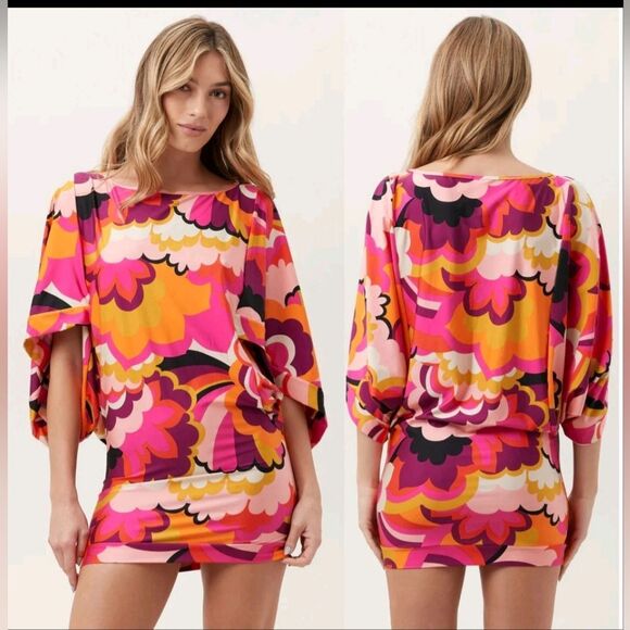 NWT TRINA TURK Gemini Swim Tunic Cover-Up Size M - Picture 1 of 6